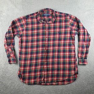 Polo Ralph Lauren Long Sleeve Button Down Mens 2XLT Tall Red Plaid Check